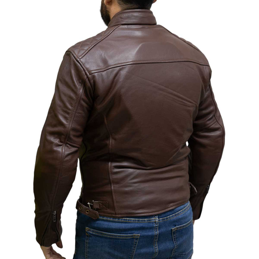 Chaqueta para moto armad gear neon cuero