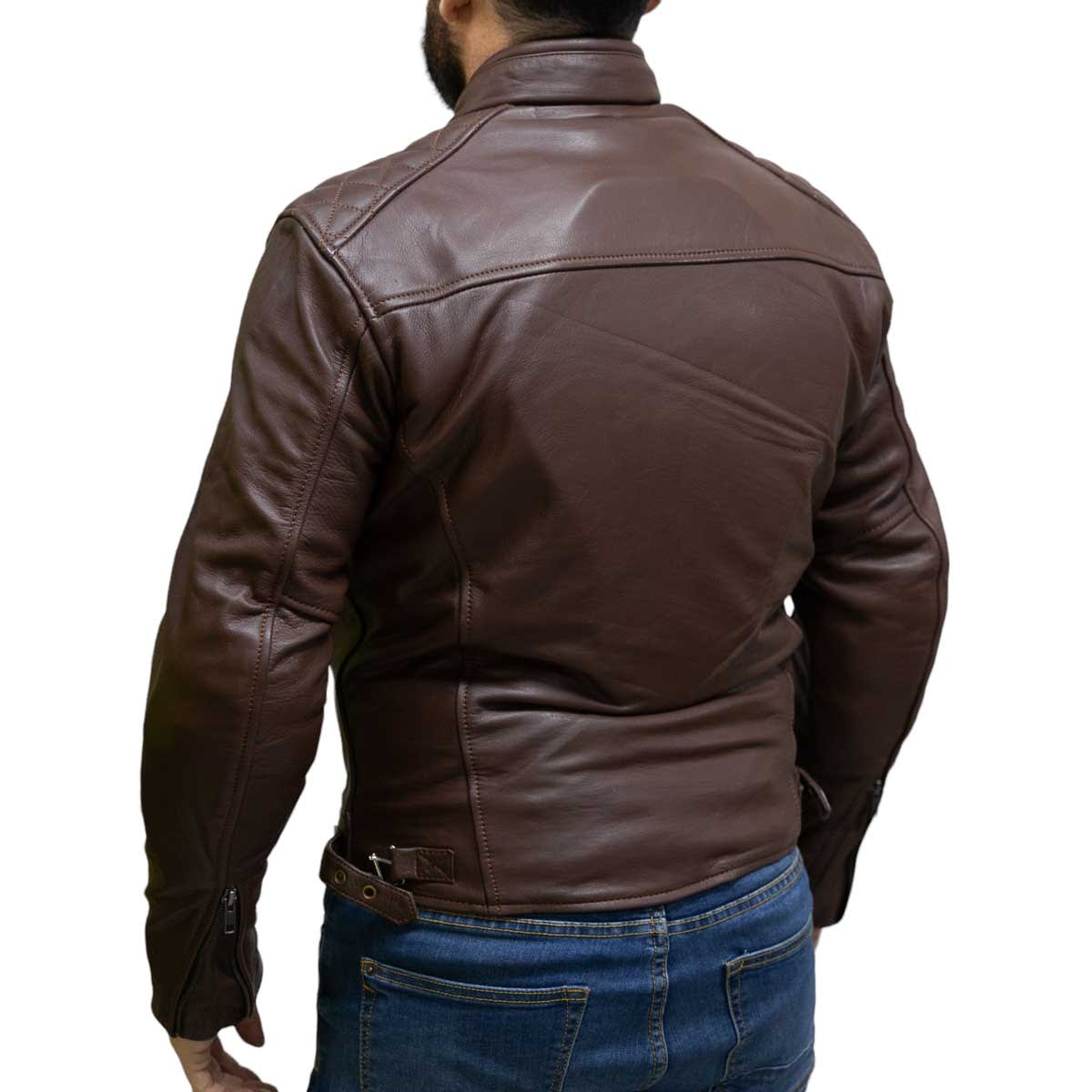 Chaqueta para moto armad gear neon cuero