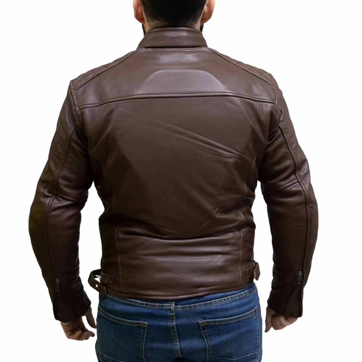 Chaqueta para moto armad gear neon cuero
