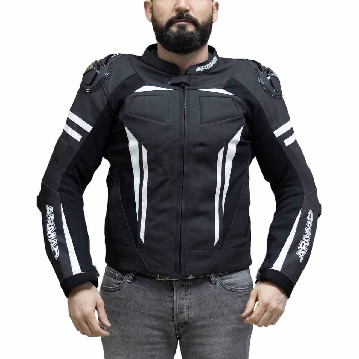 Chaqueta para moto armad gear steel racing con joroba
