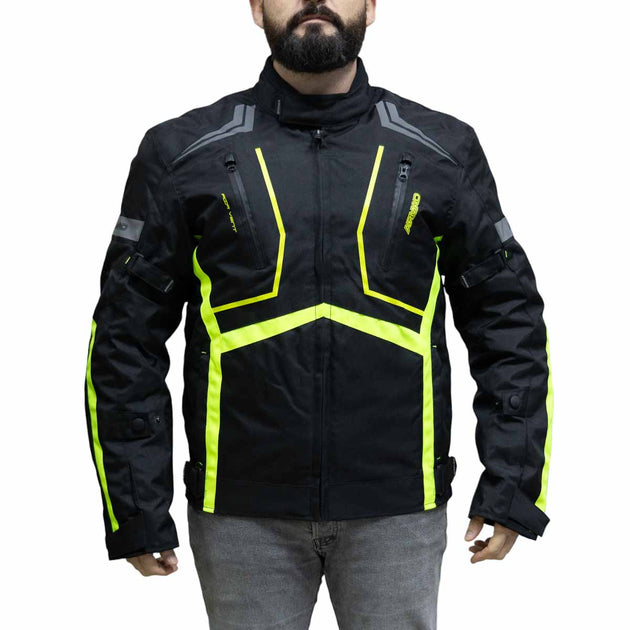 Chaqueta para moto armad gear start up fluo maxdura impermable