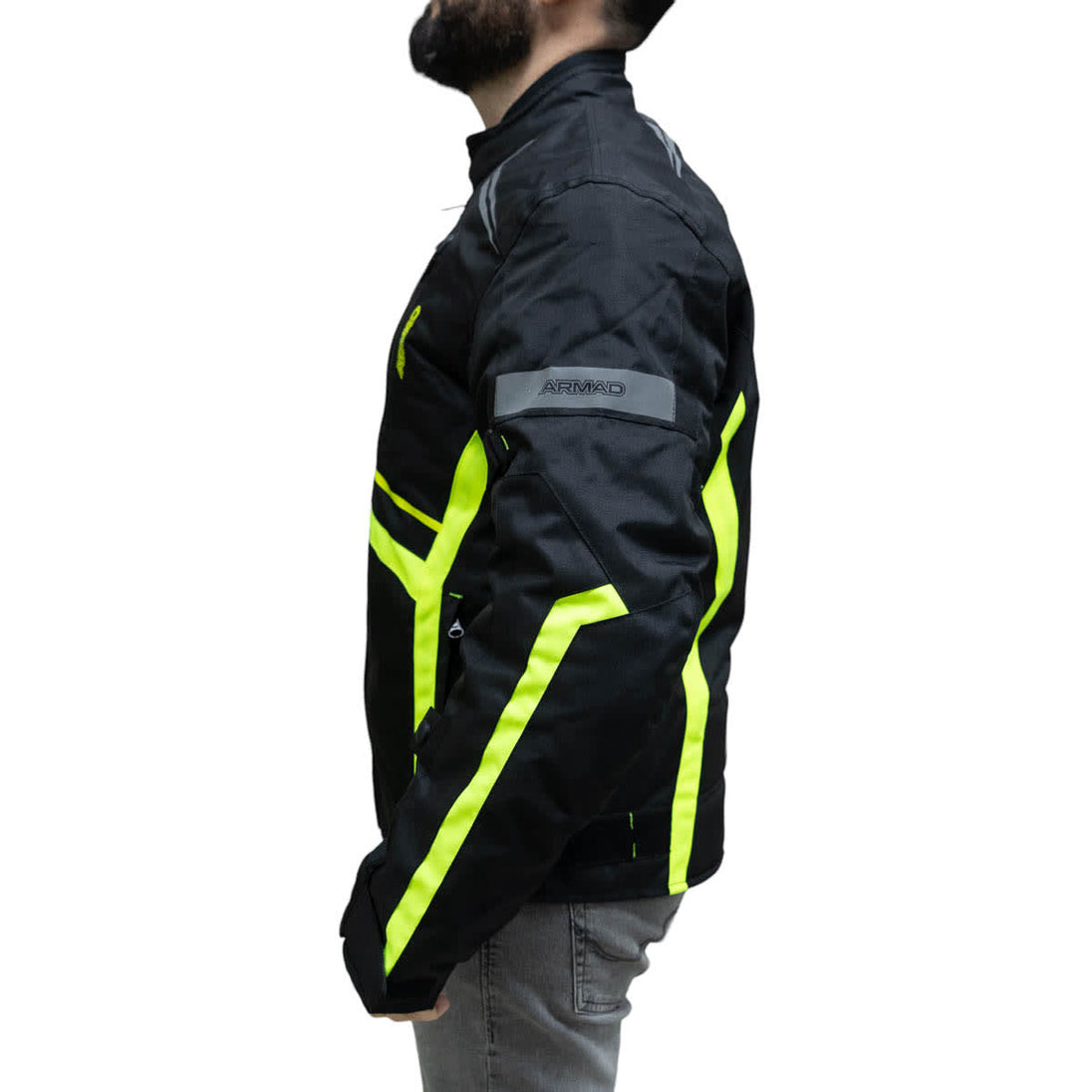 Chaqueta para moto armad gear start up fluo maxdura impermable