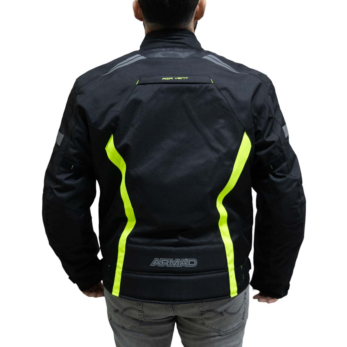 Chaqueta para moto armad gear start up fluo maxdura impermable