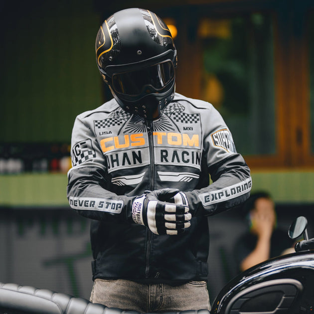 Chaqueta moto duhan d-24657 gr custom
