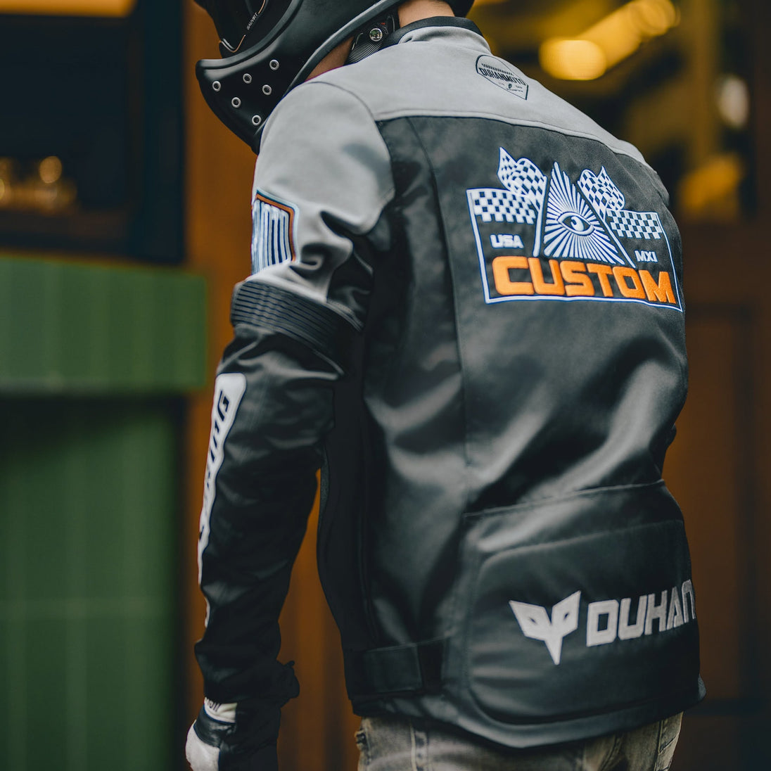 Chaqueta moto duhan d-24657 gr custom