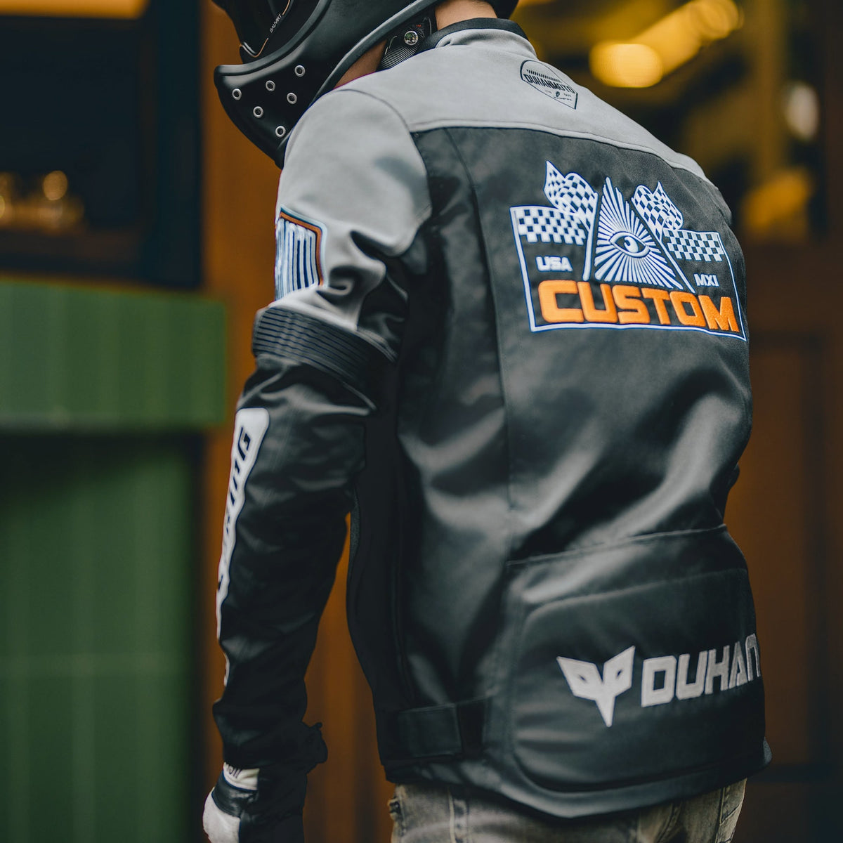 Chaqueta moto duhan d-24657 gr custom