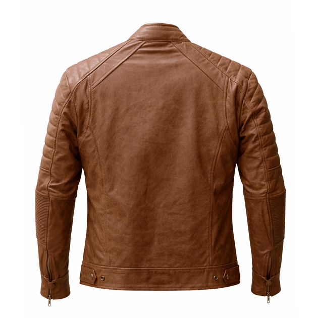 Chaqueta moto armad cuero classic cafe
