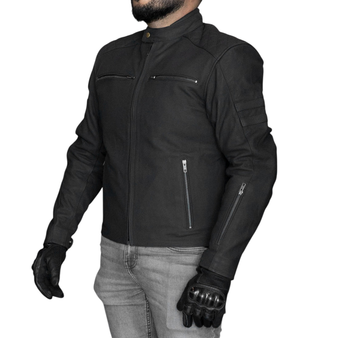 Chaqueta moto armad cuero d-matt ng