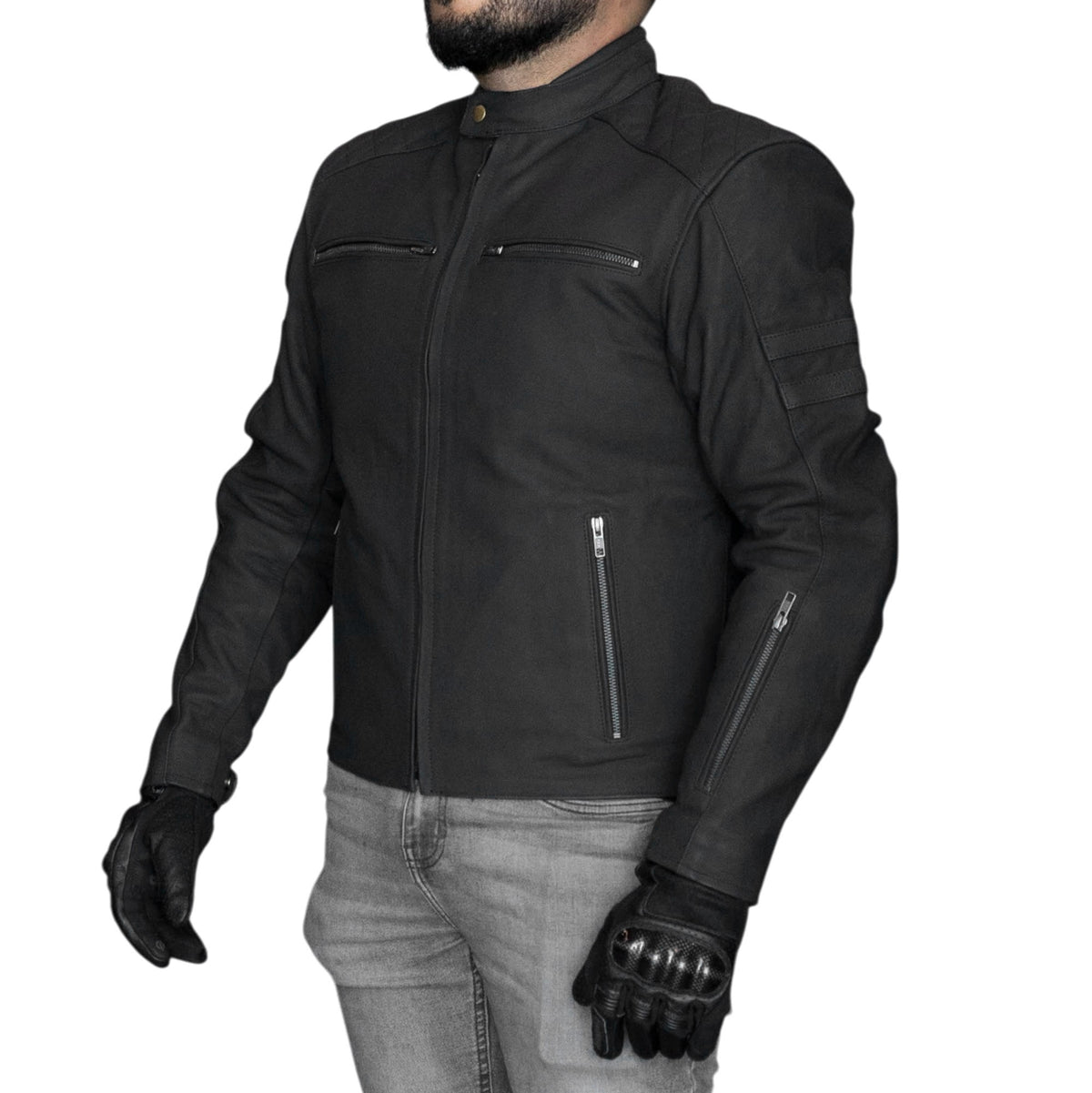 Chaqueta moto armad cuero d-matt ng