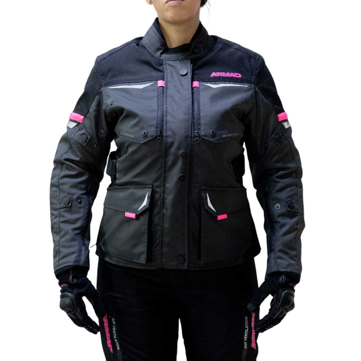 Chaqueta moto armad karen v mujer ng gr