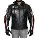 Chaqueta moto armad skull cuero con capucha vintage edicion limitada