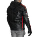Chaqueta moto armad skull cuero con capucha vintage edicion limitada