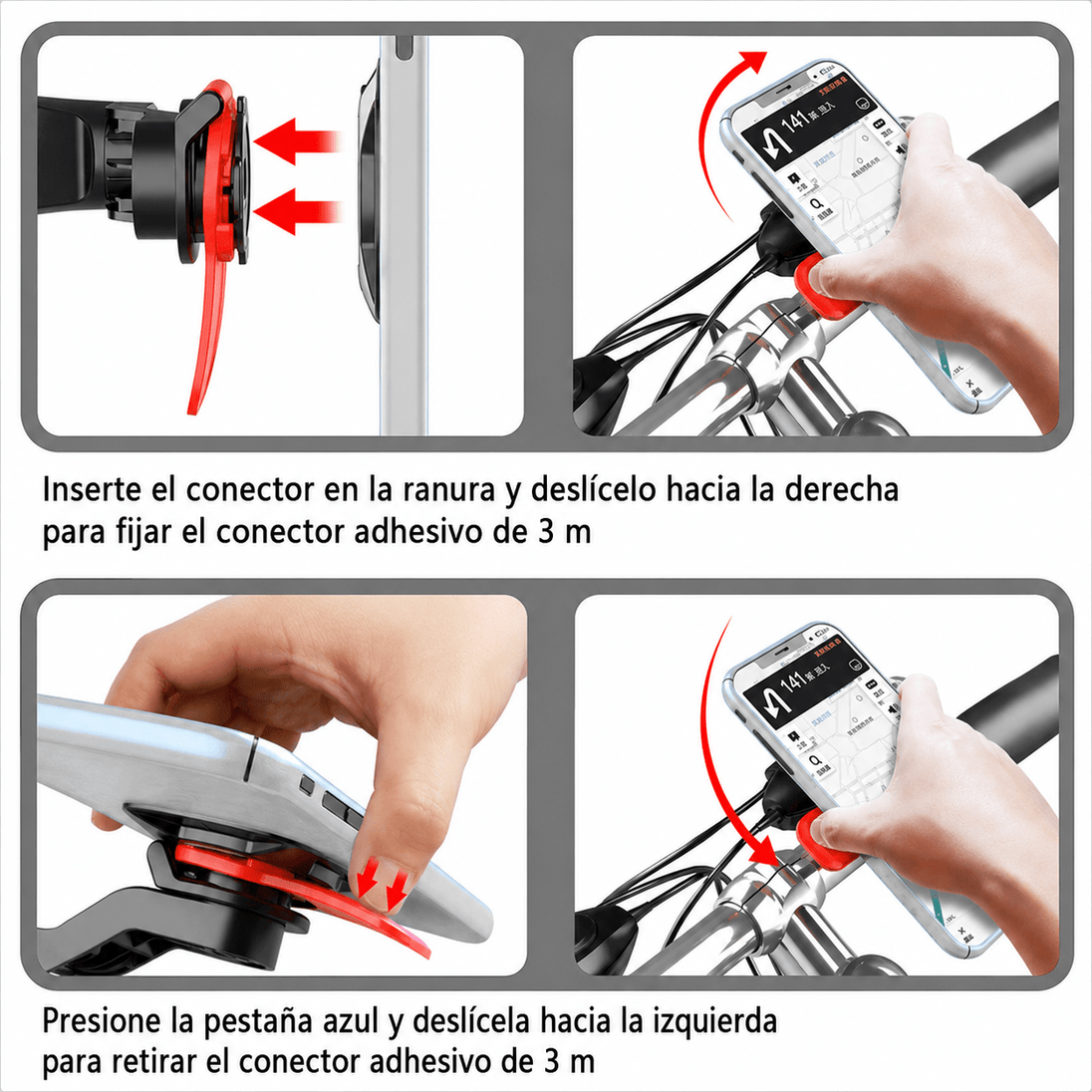 Soporte para celular moto manillar q4422