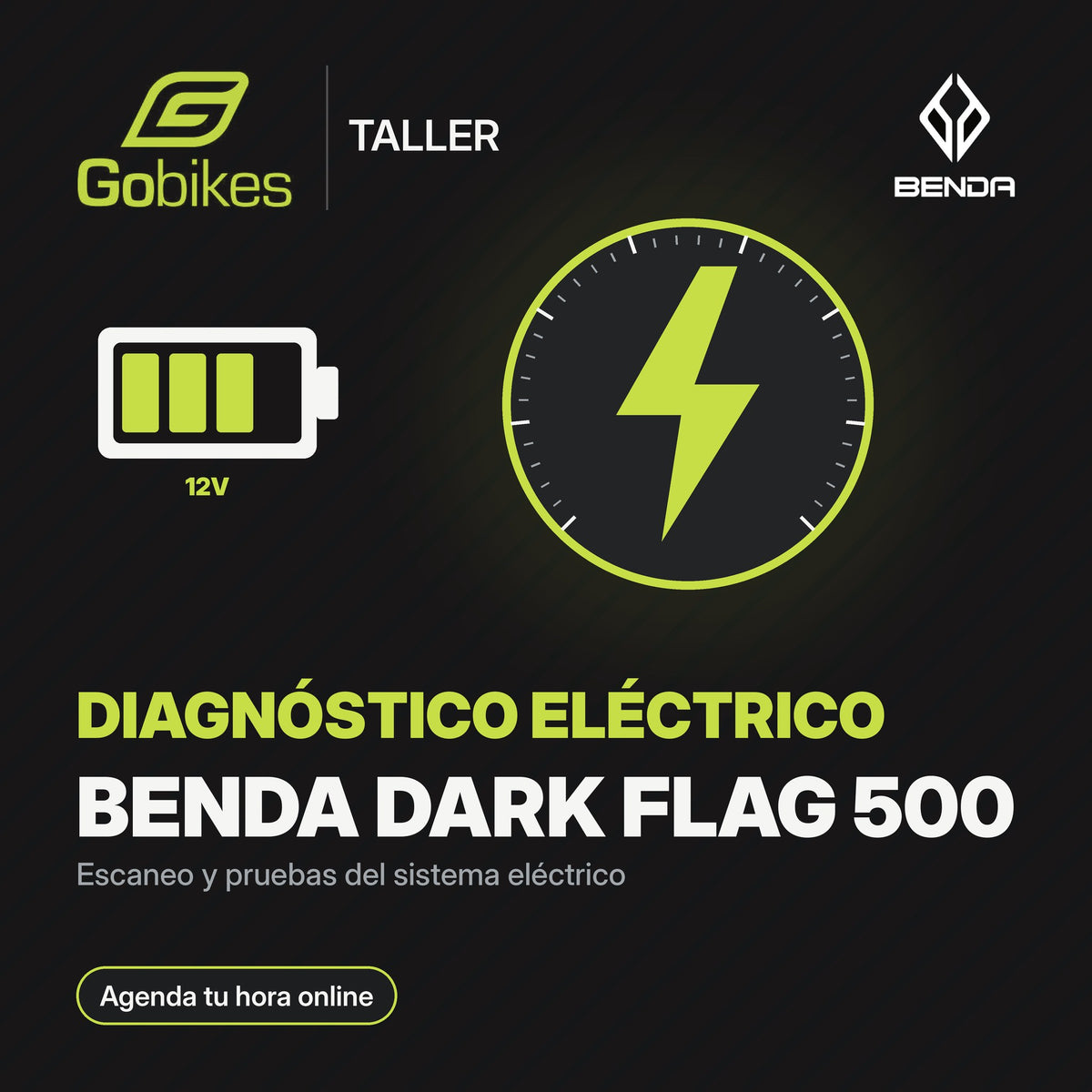 Diagnóstico eléctrico Benda Dark Flag 500