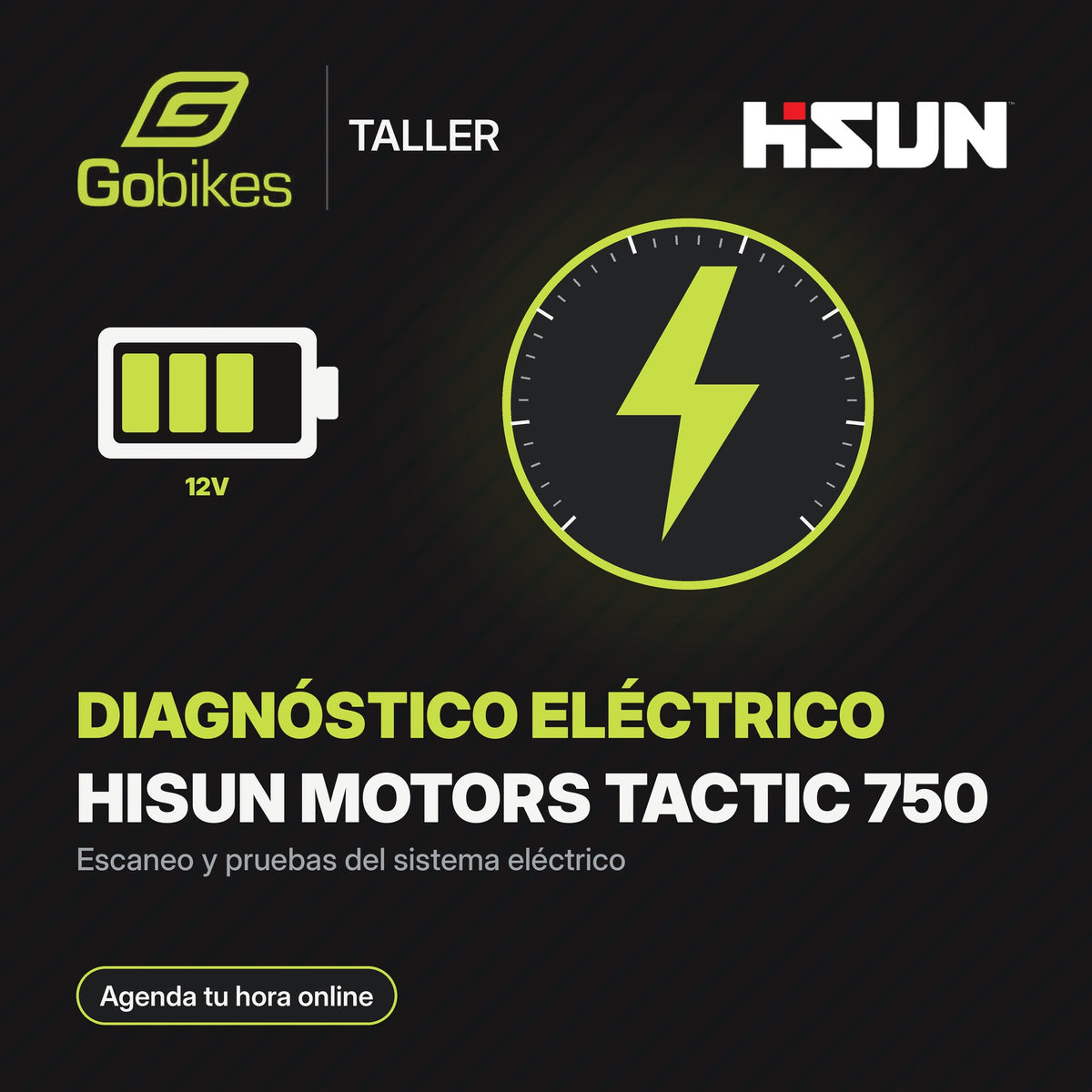 Diagnóstico eléctrico Hisun Motors Tactic 750