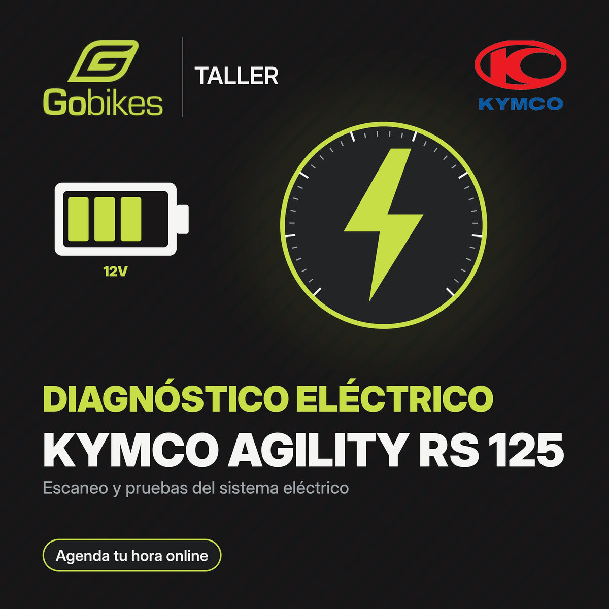 Diagnóstico eléctrico Kymco Agility RS 125