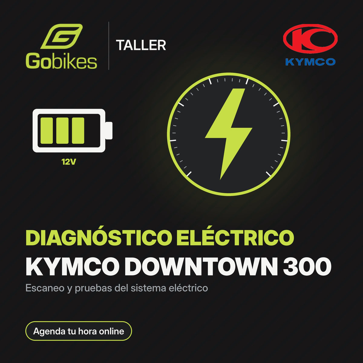 Diagnóstico eléctrico Kymco Downtown 300