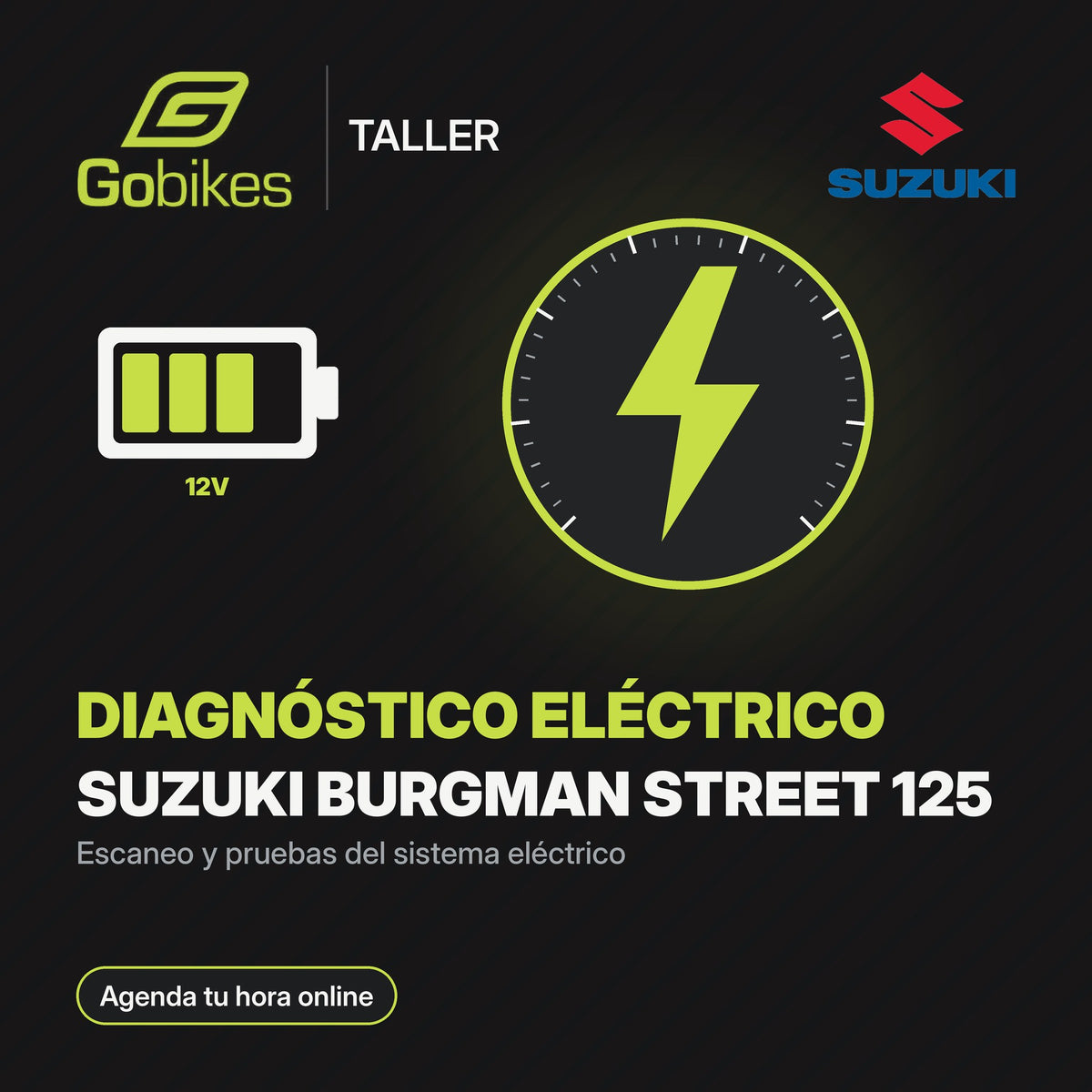 Diagnóstico eléctrico Suzuki Burgman Street 125