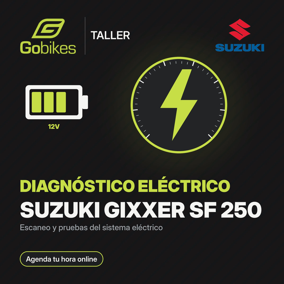 Diagnóstico eléctrico Suzuki Gixxer SF 250