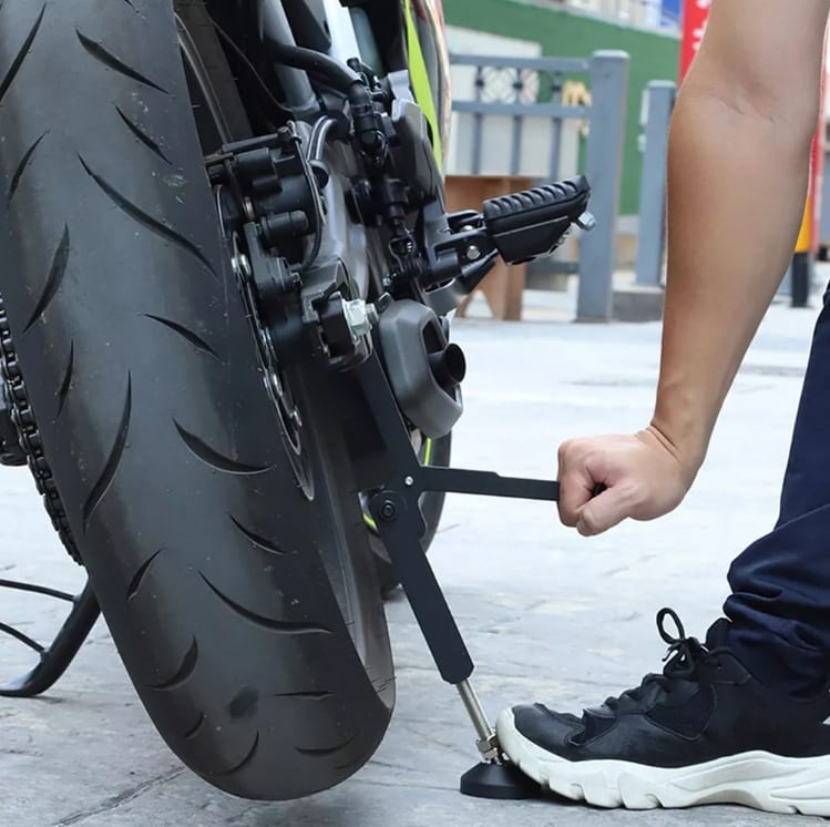 Elevador de moto lateral para mantenimiento ajustable