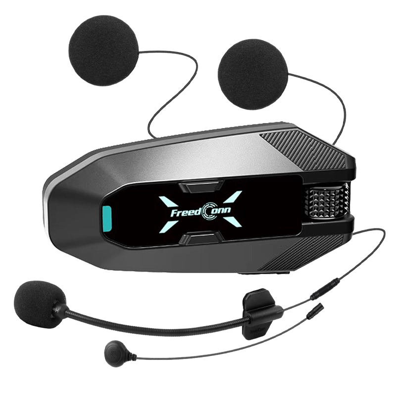 Manos libres freedconn fm10 para casco moto ip67 intercomunicador mesh