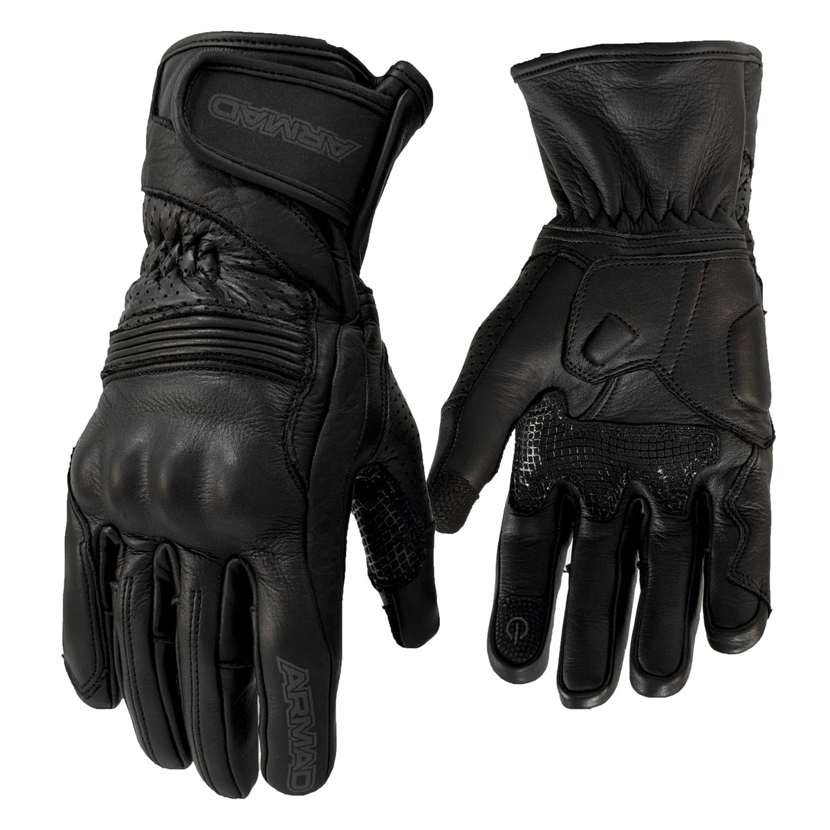 Guantes para moto armad gear aero1 cuero largos touch