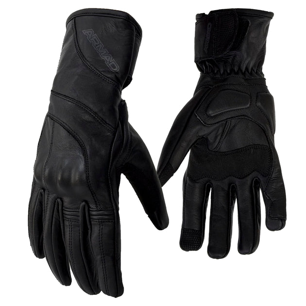 Guantes para moto armad gear elisa cuero para mujer touch