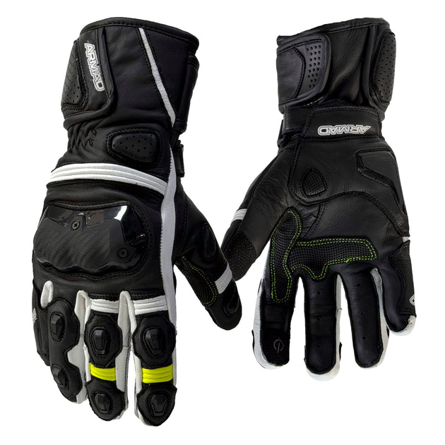 Guantes para moto armad gear imperial cuero panel touch