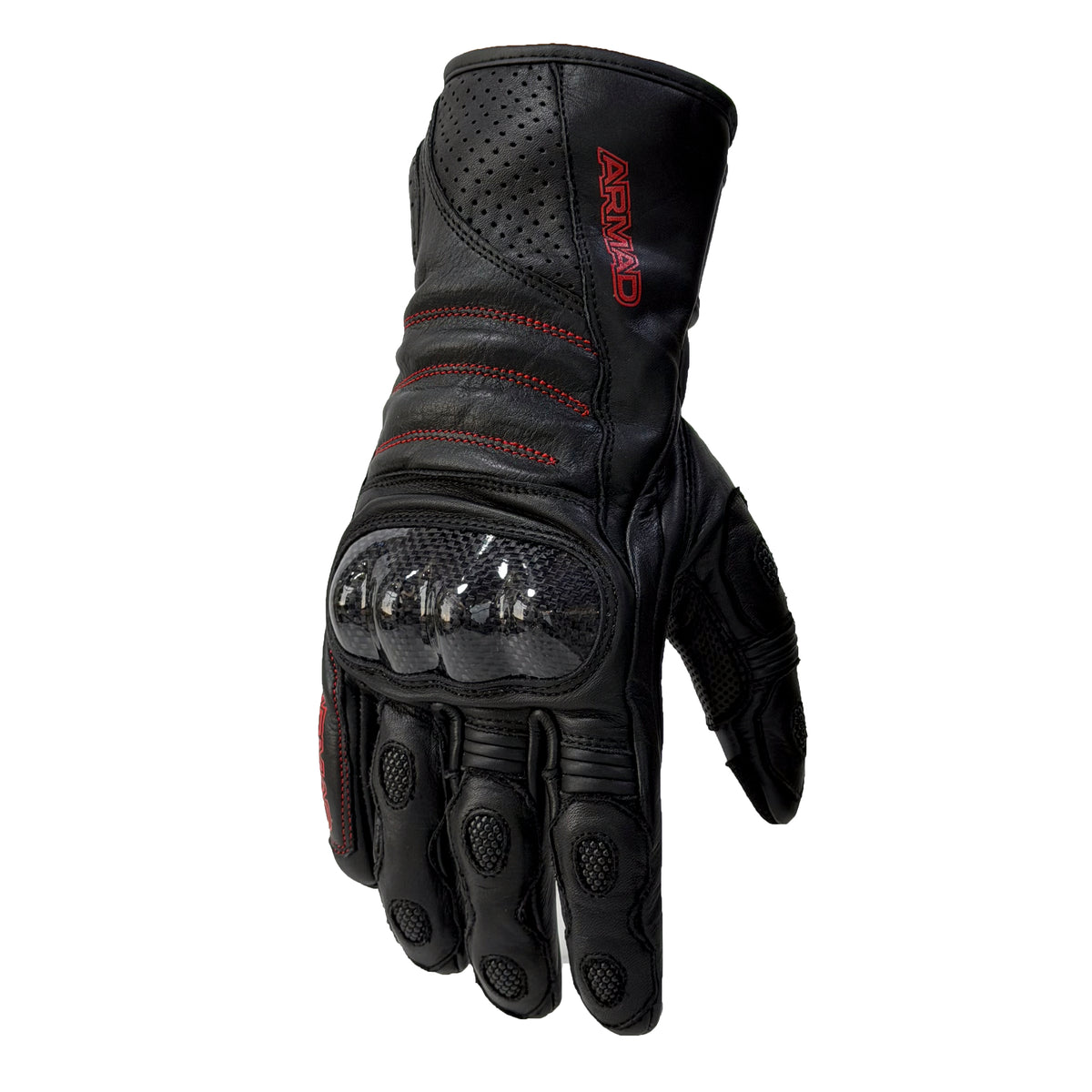 Guantes para moto armad gear mike gp touch cuero largo