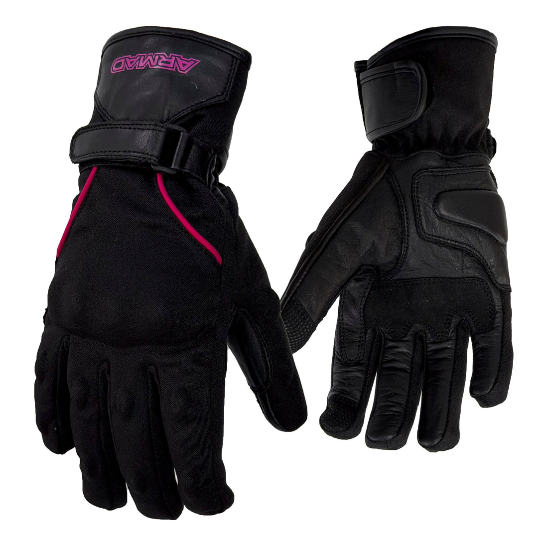 Guantes Moto Armad Gear Reya Lady mujer Touch Cuero Invierno