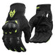 Guantes para moto jiaspeed st01 verde con protecciones