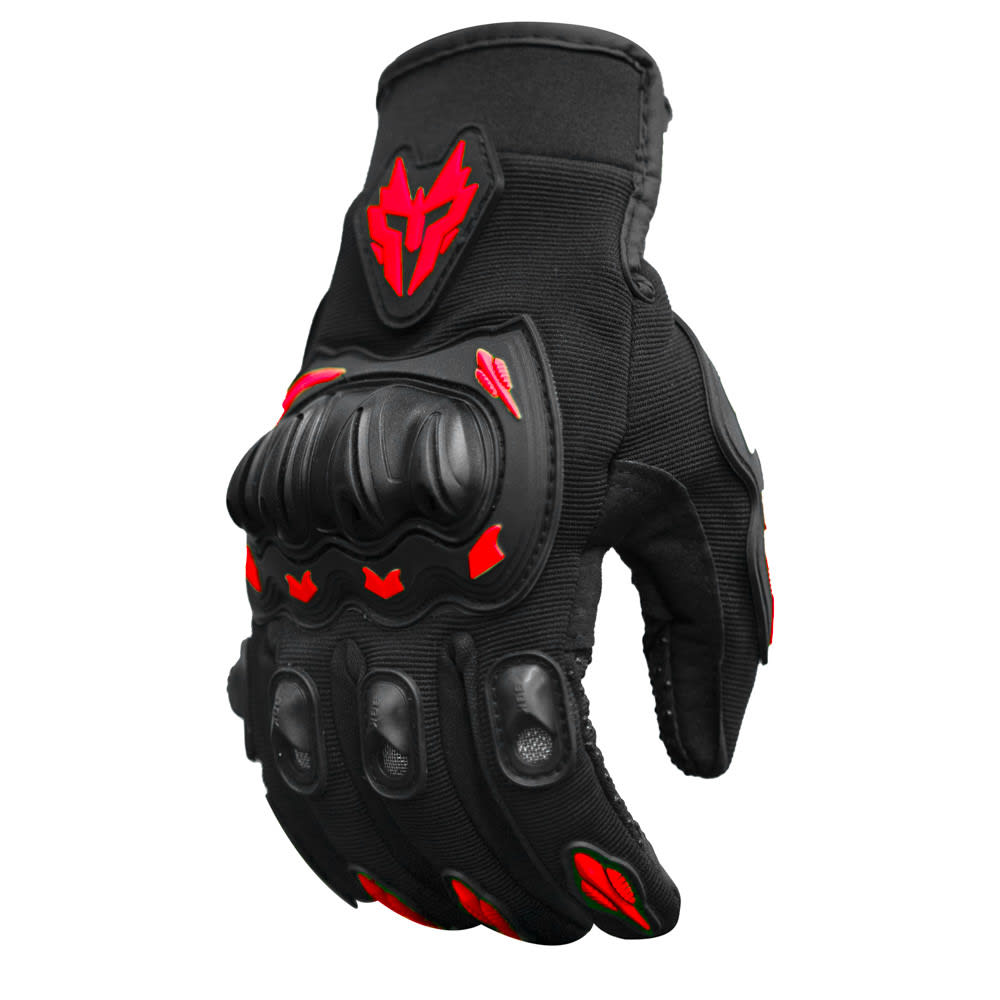 Guantes para moto jiaspeed st01 rojo con protecciones