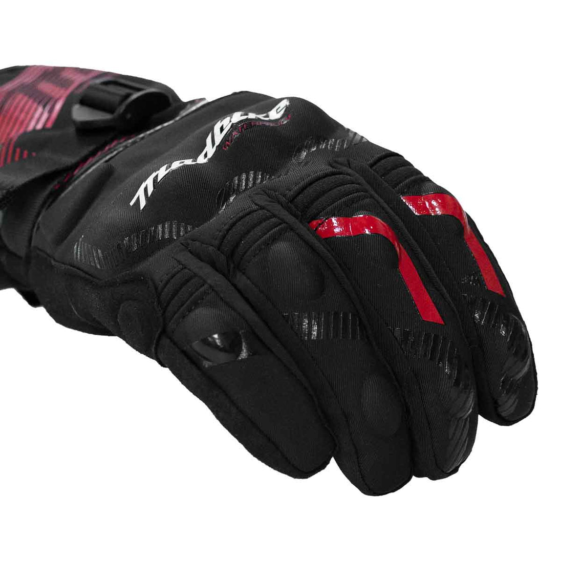 Guantes para moto largos madbike mad65 con protecciones touch invierno rj