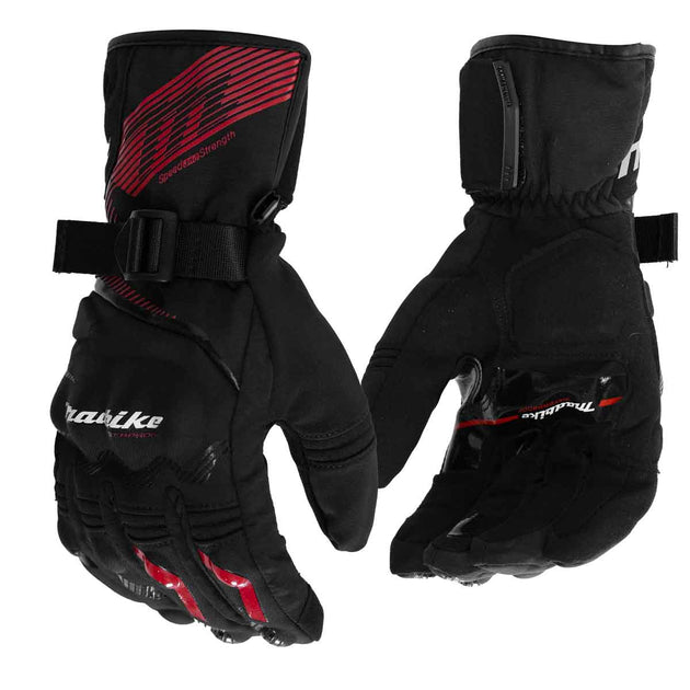 Guantes para moto largos madbike mad65 con protecciones touch invierno rj