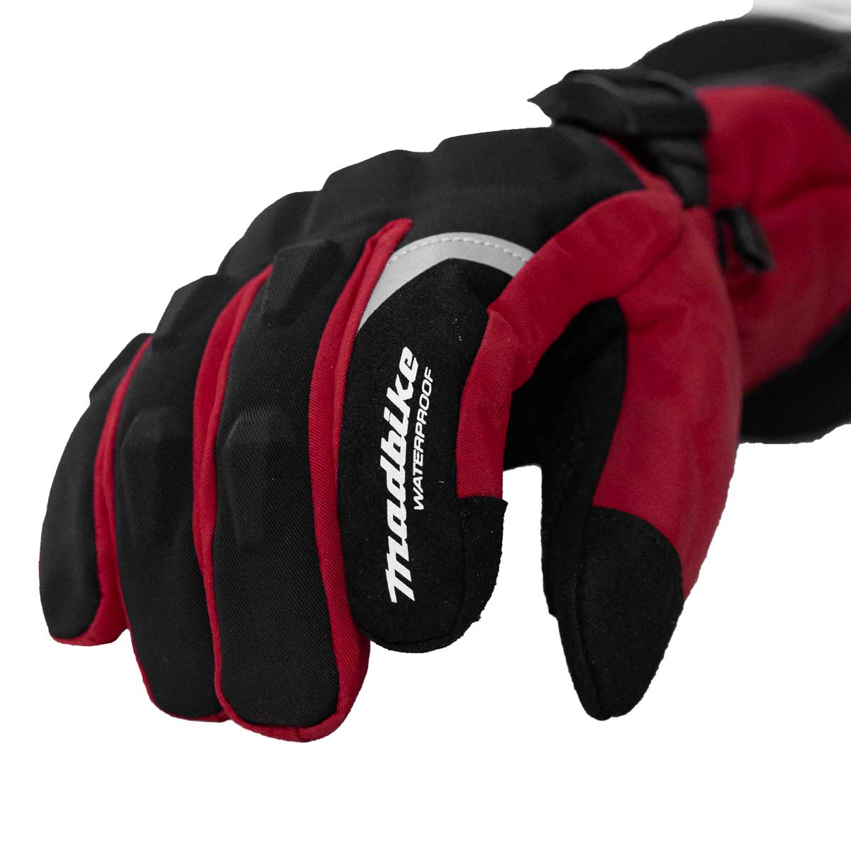 Guantes para moto largos madbike mad68 con protecciones touch invierno rj