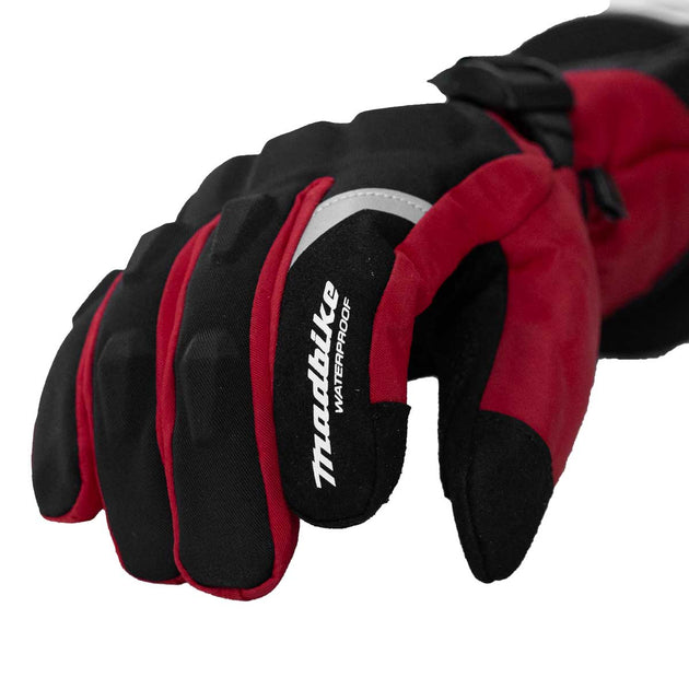 Guantes para moto largos madbike mad68 con protecciones touch invierno rj