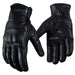 Guantes para moto armad gear leon cuero panel touch manga media