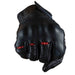 Guantes para moto armad gear leon cuero panel touch manga media