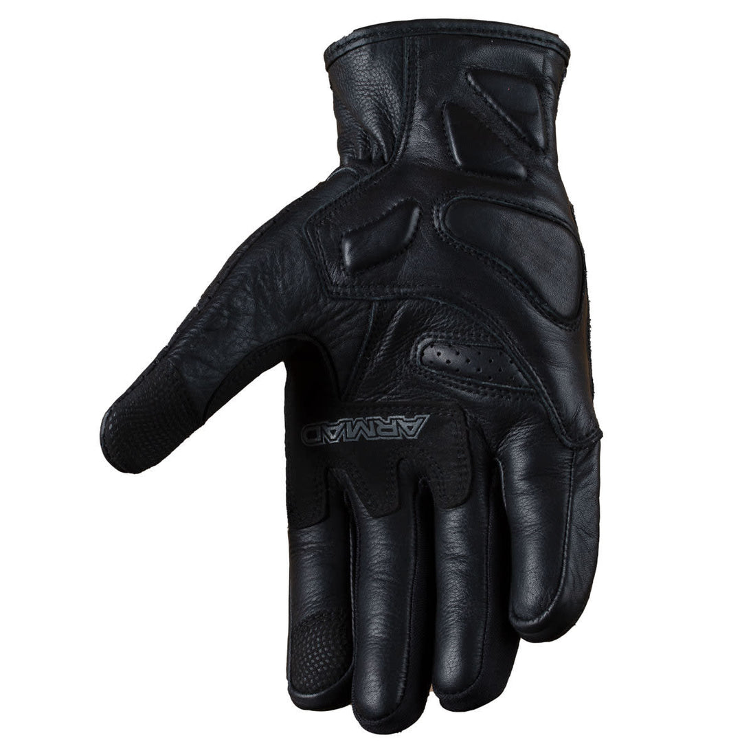 Guantes para moto armad gear leon cuero panel touch manga media