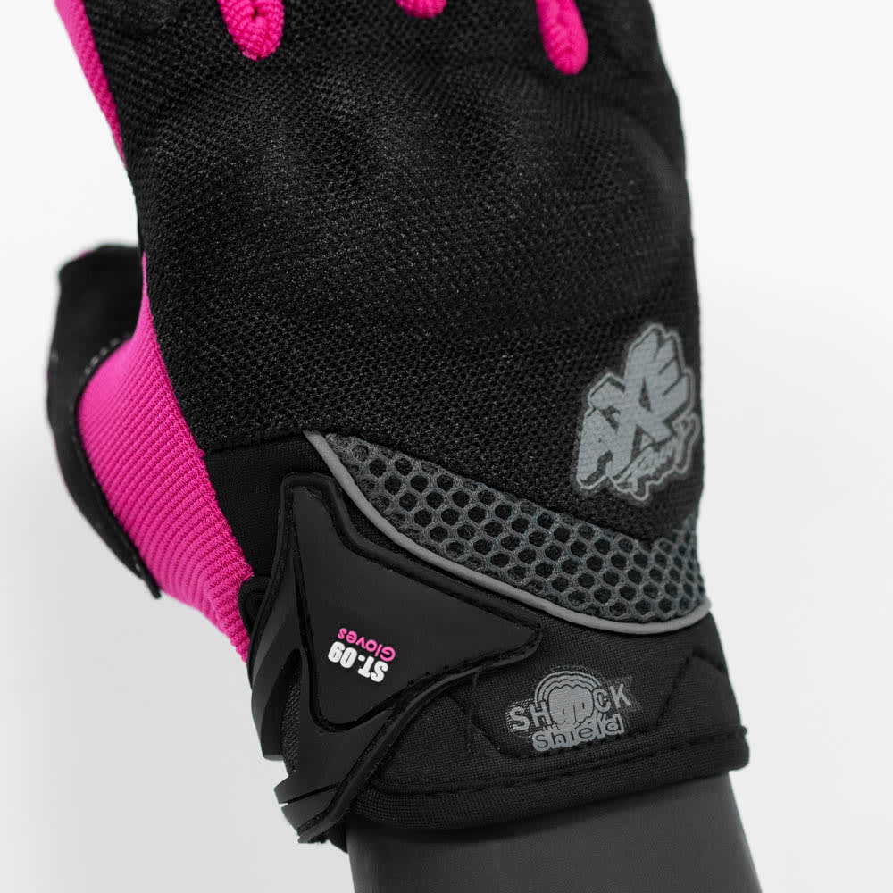 Guantes Moto Axe Con Protecciones St09 pink Touch