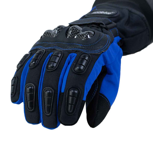 Guantes para moto largos madbike mad15c con protecciones invierno az