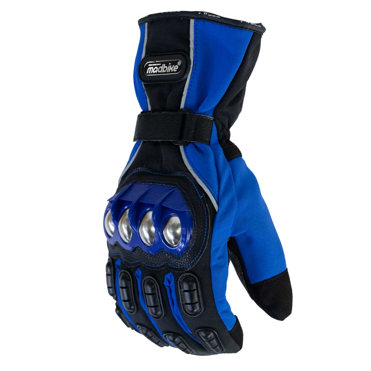 Guantes para moto largos madbike mad15s con protecciones touch invierno az