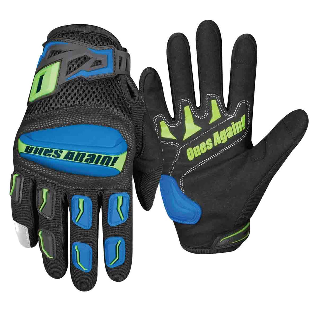 Guantes para moto ones again mg02 azul
