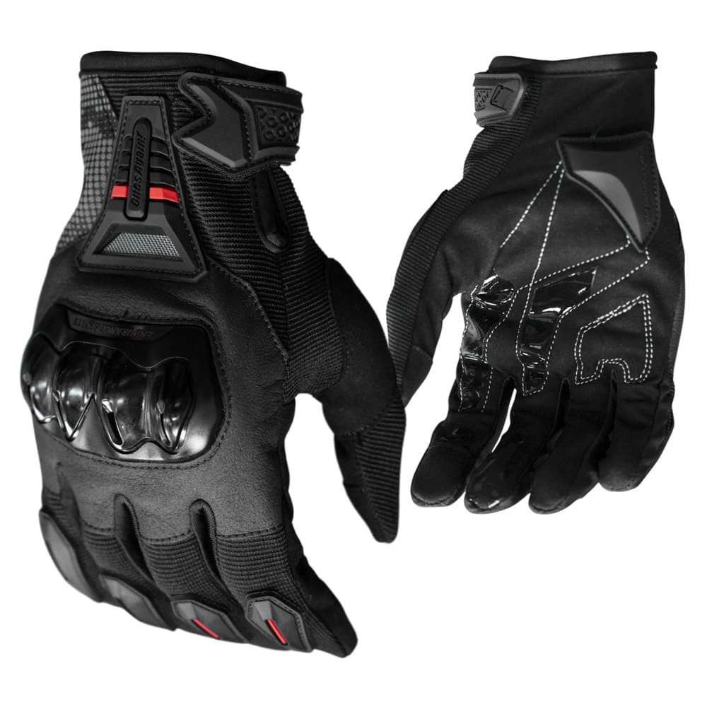 Guantes para moto ones again mg07 neg/rojo con protecciones touch