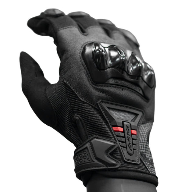 Guantes para moto ones again mg07 neg/rojo con protecciones touch