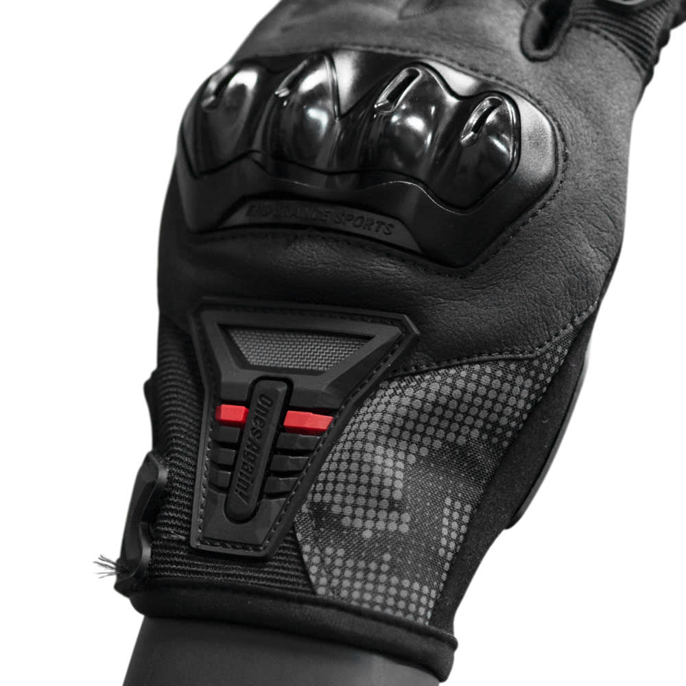 Guantes para moto ones again mg07 neg/rojo con protecciones touch