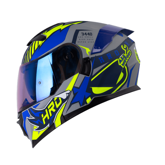 Casco Moto Hro 3440dv track spec gr am Abatible Sun Visor Certificación Dot