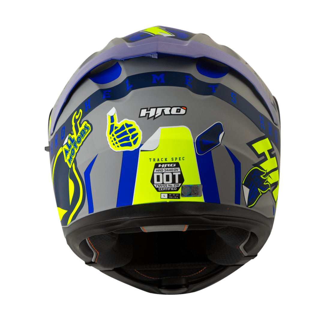 Casco Moto Hro 3440dv track spec gr am Abatible Sun Visor Certificación Dot