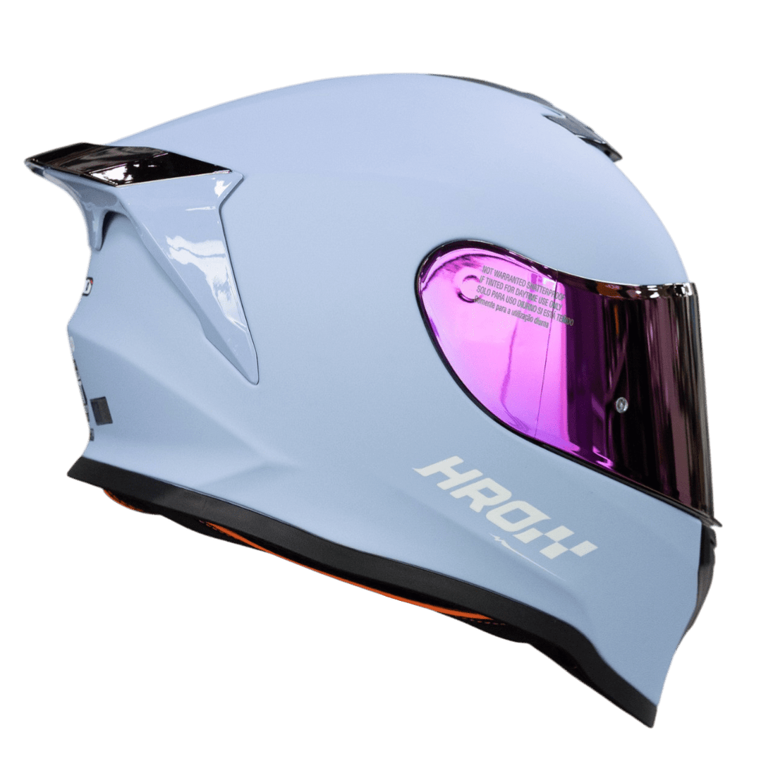 Casco moto hro 506 solid purple integral norma DOT