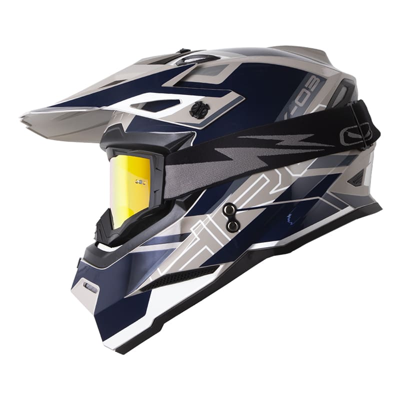 Casco moto hro MX03 dominic ar.b az enduro motocross offroad
